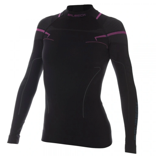 Футболка Brubeck Thermo Nilit Heat черный/розовый женская в Симферополе