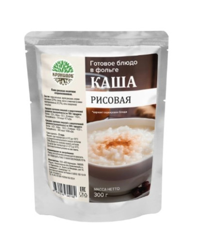 Консервы мясорастительные стерилизованные "Каша молочная рисовая"