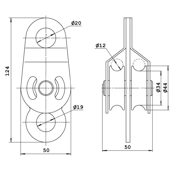  Блок-ролик Орион-Альп двойной сталь с подшипником в Симферополе  