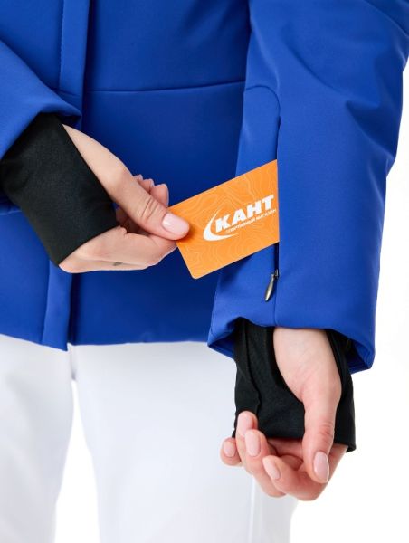 Куртка горнолыжная Poivre Blanc с иск.мехом W24-0802-WO/A синий в Симферополе