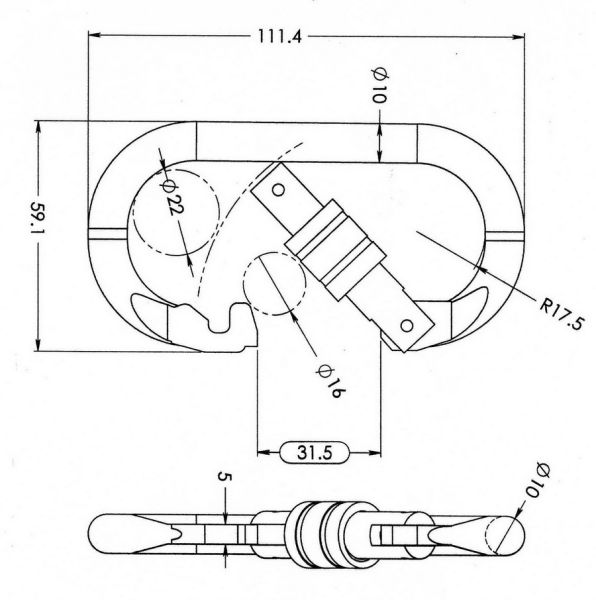  Карабин Вертикаль стальной овал  в Симферополе  