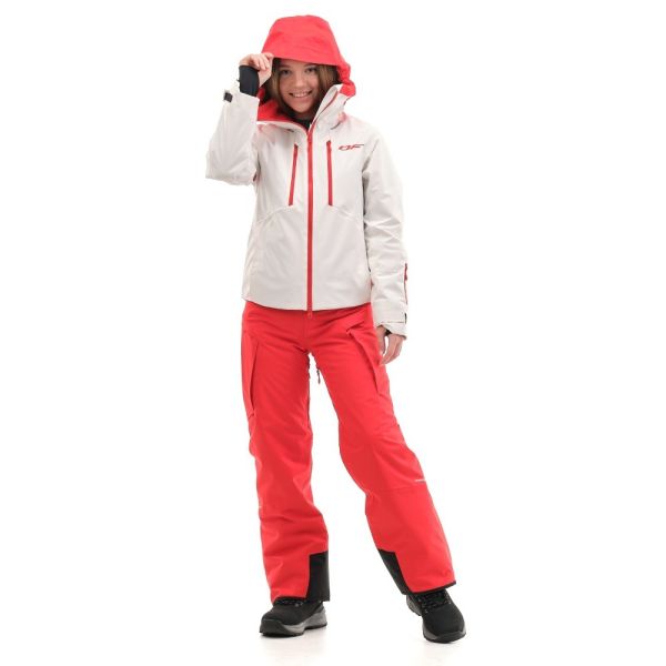 Куртка горнолыжная Dragonfly утепленная Gravity Premium Woman Gray-Red в Симферополе