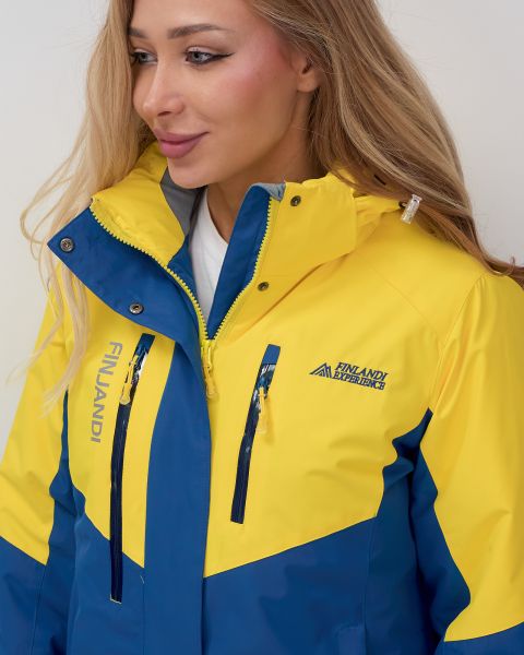 Костюм горнолыжный 02815J желтый  в Симферополе