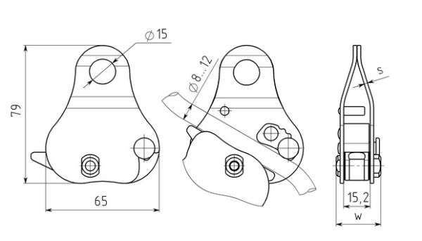  Зажим Вертикаль Капля дюраль ver 0103 в Симферополе  