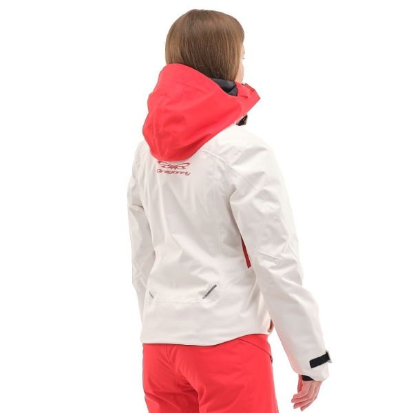Куртка горнолыжная Dragonfly утепленная Gravity Premium Woman Gray-Red в Симферополе