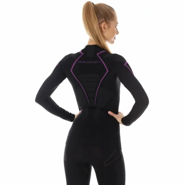 Футболка Brubeck Thermo Nilit Heat черный/розовый женская в Симферополе